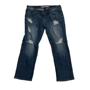 Refuge Cropped Distressed Jeans Size 7 Women's
